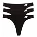 New Balance Women's Laser Thong Underwear (Pack of 3), Black, Small (6-8)