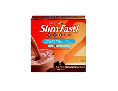 Slim-Fast Low-Carb Ready To Drink, Creamy Chocolate, 11-Ounce Cans in 4-Count Boxes (Pack of 6)