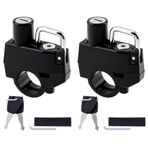 Windance 2 Pack Motorcycle Helmet Lock, Helmet Holder Hook for 7/8