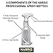 HARRIS Professional Empty Spray Bottles Value Pack 16oz (3-Pack) with Funnel for Cleaning Solutions, Clear Finish and Leak Proof