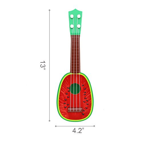 Johouse Fruit Ukulele Guitar, Musical Instrument Fruit Guitar, 4 String Mini Play Musical Instruments Toys Children,Educational Toy, set of 2