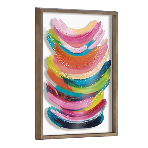 Kate and Laurel Blake Bright Abstract Framed Printed Glass Wall Art by Jessi Ra…