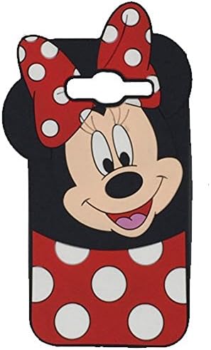 Galaxy J3 Case,Galaxy J3 Minnie Mickey Case,Bat King Cute Cartoon Mouse Sit Minnie Soft Silicon Gel Rubber Case Cover Skin for Samsung Galaxy J3/Express Prime/Amp Prime(2015)(Smile Minnie)