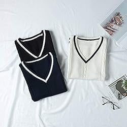 jinghuiyue Women’s V Neck Sweater Vest School