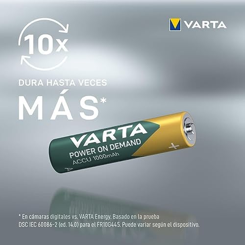 Pilhas AAA, recarregáveis, pack de 24, Recarregar Accu Power on Demand, bateria recarregável, Ni-MH de 1000 mAh, sem efeito de memória, pré-carregado, pronto a usar