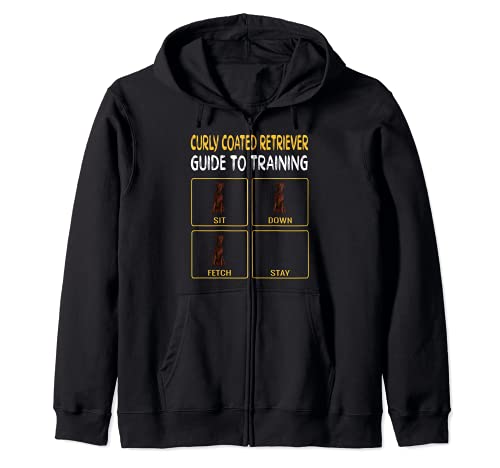Funny Curly-Coated Retriever Guide To Training Dog Obedience Zip Hoodie
