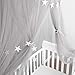 Trcoveric Princess Bed Canopies Premium Yarn Mosquito Net for Kids Baby Children's Room, Play Tent Bedding House Decor Reading Corner Gray