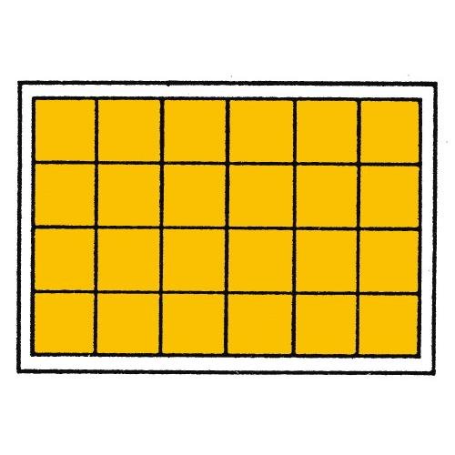 DurhamMFG LP24-CLEAR Compartment Box, 24 Compartment (Pack of 5)