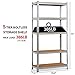 Topeakmart 5 Tier Storage Rack Heavy Duty Adjustable Garage Shelf Steel Shelving Unit,71
