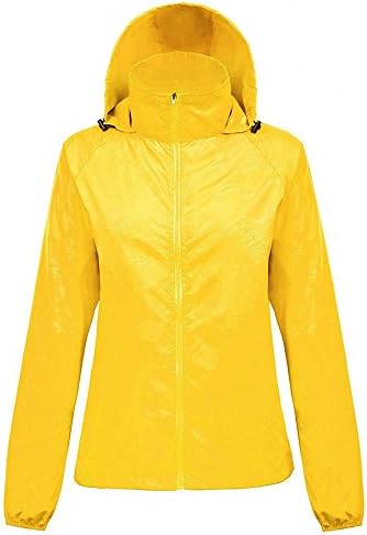 ZCL Women's Packable Windbreaker Hoodie Jacket Outerwear, UV Protect Lightweight Quick Dry Breathable Workout