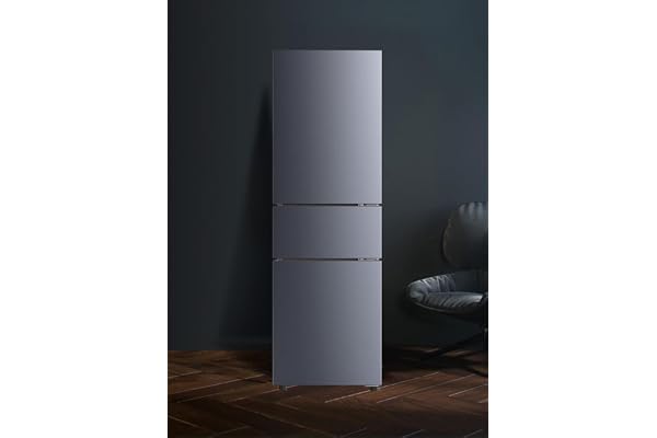 Pyrashield Retro Three Open The Door Gate Refrigerator with Freezer 7.5 Cu.ft Low Noise Versatile Door Storage with Adjustable Remove Shelves or For Dorm,Living Kitchen Bedroom,Room