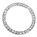 (3 Pack) Silver Crystal Car Bling Ring Emblem Stickers, Rhinestone Ignition Starter Bling for Buttons Keys & Knobs, Interior Crystal Car Accessory (Silver)