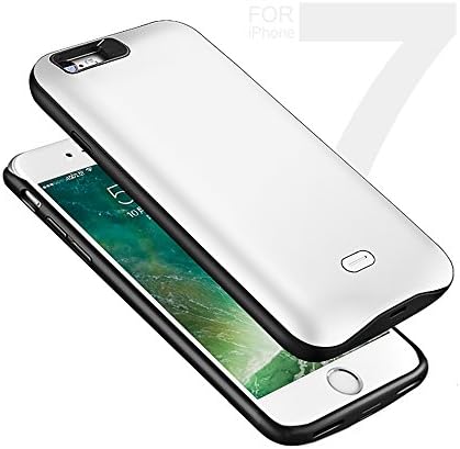 iPhone 7 Battery Case, Car Mount Holder included, High Capacity【5200mAh】Charger case, Extended Power Bank Cases, External Backup Juice Bank Case for iPhone 7 (White 4.7'')