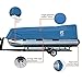 Classic Accessories Stellex Pontoon Boat Cover, Durable Boat Cover with Polyester Fade-Resistant Fabric (Blue)