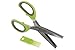 Marky Products Herb Scissors - Multipurpose Premium Stainless Steel 5 Blades Best For Kitchen and Garden, Culinary, Office and Spice Cutting Comes with Cleaning Comb, Plastic Scraper and PDF Guide