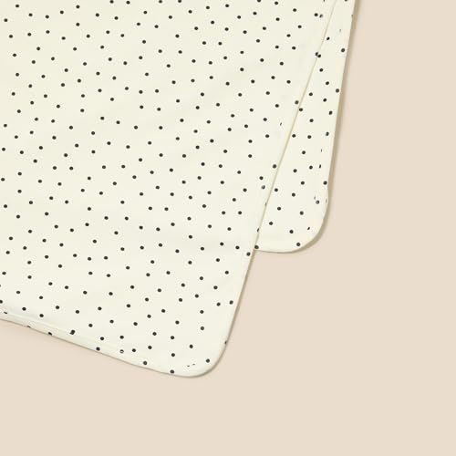 Amazon Essentials Unisex Babies\' Swaddle Blankets, Pack of 3, Dusty Rose/Dots/Stripe, One Size