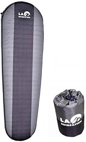 LA Recreation Self Inflating Sleeping Pad - The Perfect Lightweight Air Bed / Mattress for Camping, Hiking &amp; Backpacking!