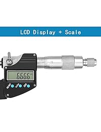 Micrómetro digital electrónico exterior medidor de espesor grande pantalla LCD en mm conversión 0.000 0.984 in rango 0.000 in resolución