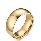 HOUDELL Tungsten Carbide Wedding Engagement Band Rings For Men Women Domed Beveled Edge
