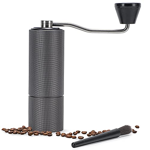 Moongiantgo Macinacaffè Manuale, Ruvidezza della Bava Conica in Acciaio Inossidabile Regolabile, Capacità 25g, Spazio…