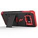 ZIZO Bolt Series for Galaxy S10e Case Heavy-Duty Military Grade Drop Tested Bundle with Tempered Glass Screen Protector Holster and Kickstand Black Red