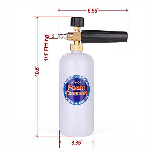 image for AyoGu Foam Cannon 1 Liter Bottle Adjustable Snow Foam Lance With 1/4 Q