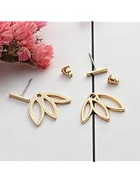 10 pares de pendientes de flor de loto, joyería simple y chic, el mejor regalo para mujeres y niñas