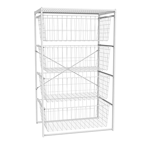 ClosetMaid 4327 4Drawer Wire Basket Organizer, White on Galleon