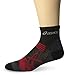ASICS Kayano Quarter Socks, Black/Red Heat, Large