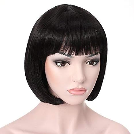 Sd Short Straight Flapper Bob Heat Friendly Cosplay Party Human