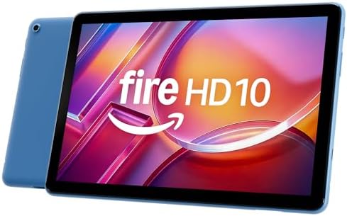 Amazon Fire HD 10 tablet (newest model) built for relaxation, 10.1" vibrant Full HD screen, octa-core processor, 3 GB RAM, 64 GB, Ocean