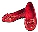 Rubies Child's Wizard of Oz Dorothy Deluxe Red Glitter Costume Shoes, Medium