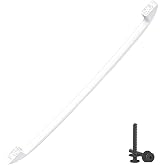 Upgraded WB15X10048 Oven Handle Compatible with GE Hotpoint Oven Handle Replacement White General Electric Range Stove Parts AP2021197 JGBP30WEA1WW JBP24WB4WW Parts with Screws