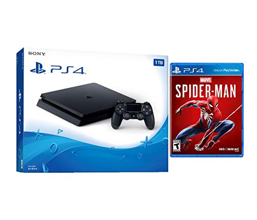 Playstation Marvel's Spider-Man Starter Bundle: Playstation 4 Slim 1TB Console - Black and Marvel's Spider-Man Game