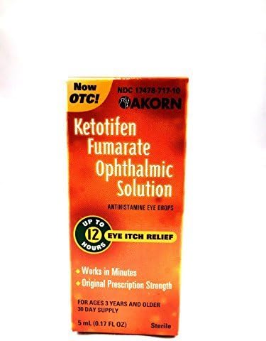 **Zaditor Generic** Ketotifen Antihistamine Eye Drops 0.025%, 5mL (Pack of 2) by Akorn