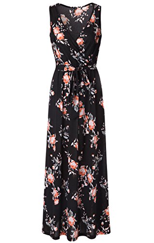 Zattcas womens v neck sleeveless empire waist floral ma…
