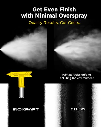 InoKraft MaXpray M1 Airless Paint Sprayer, 3000 PSI 550W Corded Electric, Thinning-Free for Latex & Stain, DIY Home Interior Exterior Walls Fences Decks, Includes Spray Gun Kit & 12" Tip Extension