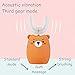 FEISIKE Ultrasonic Kids Electric Toothbrush with Three Gear Speed, Auto-Toothbrush Specially Designed for Toddlers and Kids Mottake，Touch Button (Brown Bear)