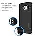 Galaxy S7 Edge Case, LUVVITT [Sleek Armor] Slim Shock Absorbing Flexible Back Cover TPU Rubber Case for Samsung Galaxy S7 Edge - Black