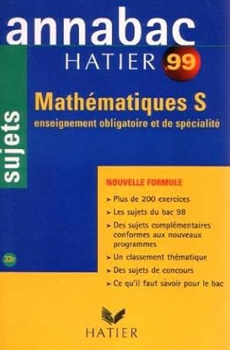 Download Annabac 1999 mathématiques, Terminale S PDF