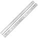 VINCA SSRA-20 Stainless Steel Office Drawing Ruler 0-20 Inch 0-50cm with Conversion Table Measuring Tool