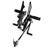 Motorcycle Racing Black CNC Billet Adjuster Footrest Pedal Pegs Rear Sets Rearsets Fit For Honda CBR 1000RR 2004 2005 2006 2007