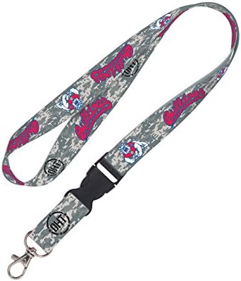 NCAA Fresno State Bulldogs Operation Hat Trick Lanyard with Detachable Buckle, Multicolor