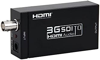 Tolako SDI to HDMI Adapter Converter 720p/1080p Video Converter for Driving HDMI Monitors Home Theater - Supports HD-SDI, SD-SDI and 3G-SDI Signals with Embedded Audio (SDI TO HDMI)
