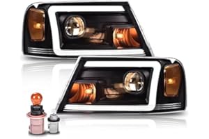 PIT66 LED DRL Headlights, Compatible with Ford F150 2004-2008/2006-2008 Lincoln Mark LT(NOT Compatible with F150 2004 Heritag