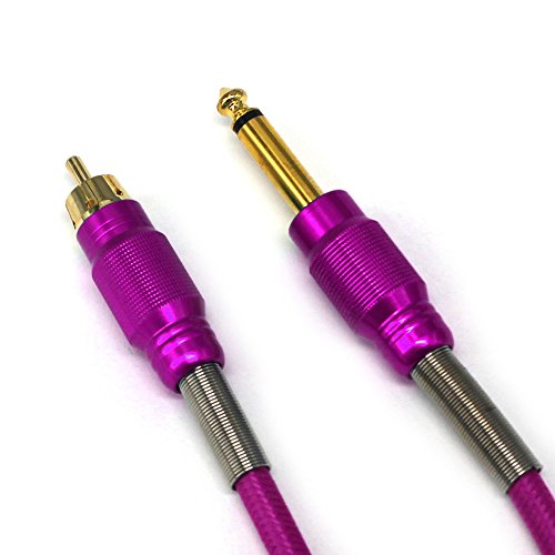 ITATOO Tattoo RCA Cord for Rotary Tattoo Machine Kit Heavy Duty Fireproof Tattoo Power Supply 2.5M 8.2 Feet Soft RCA Tattoo Clip Cord Tattoo Wire Fuchsia - Thumbnail 2