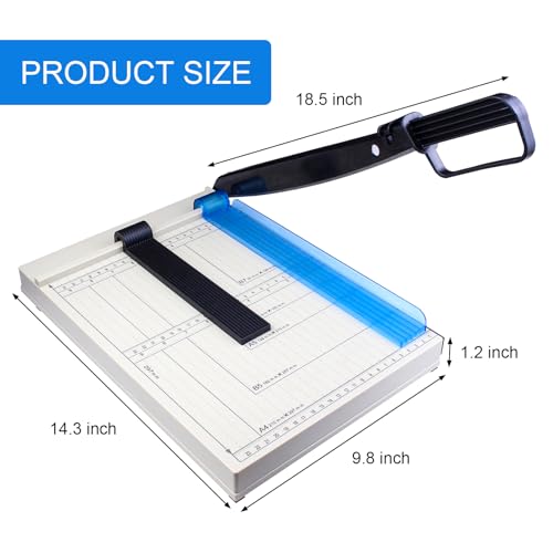 Paper Cutter, Paper Cutting Machine, 12 "A4 Cutting Length, 10 Sheet Capacity, with Safety Protection Device and Blade Lock, Suitable for Office, School or Commercial usePaper Cutter