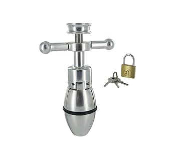 Edelstahl Deluxe Asslock Ass Lock Plug XL Anal Bombe Buttplug Hook 800 Gramm- The Ultimate Ass Lock Deluxe Version 40Mm - 60M
