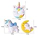 LEEHUR 3Pcs Jumbo Slow Rising Squishies Kawaii Unicorn Donut Moon Set Soft Squeeze Stress Anxiety Relief Novelty Sensory Toys Party Favors Kids