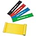 Cymas Resistance Loop Band Set, with 4 Resistance Loop Bands and 1 Long Flat Yoga Band, for Building Muscles, Shaping Body, Rehabilitative Exercises, Yoga,